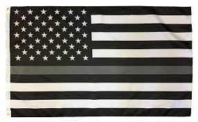 Thin Gray Line Black And White American Flag 3x5 I Americas Flags