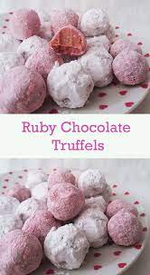Ruby Chocolate Truffles Recipe Chocolate Truffles Truffles Dessert Recipes Easy