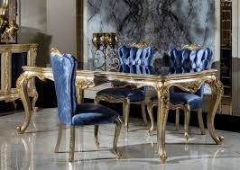 Check spelling or type a new query. Casa Padrino Luxury Baroque Dining Room Set Blue Silver Gold 1 Dining Table 6 Dining Chairs Baroque Dining Room Furniture Noble Magnificent