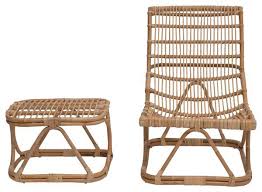Alexandria Handwoven Lounge Chair And Ottoman Chair And Ottoman Set Rattan Chair Woven Rattan Chairs