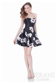 Strapless Floral Dress Perfect For Homecoming Prom Formal