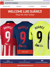 After having gone five matches without scoring a goal for diego simeone 's charges, suarez latched onto a fine marcos llorente pass. Atletico Madrid Shop Uk New Signing Welcome Luis Suarez Milled