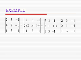 Inmultirea dintre doua matrici se face inmultind ementele de pe o linie de la prima matrice cu elementele de pe o coloana de la a doua matrice. Ppt Proprietatile Determinantilor Powerpoint Presentation Free Download Id 5513578