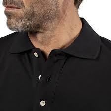 Polo manches longues classic pique. Polo Manches Longues Noir 100 Coton Pour Gentleman Driver