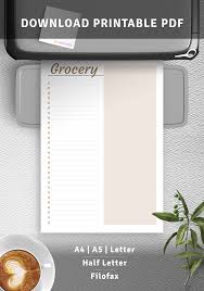 With free printable grocery lists in pdf format, you can download and print grocery lists (requires an application that can read pdf files). Download Printable Simple Grocery List Template Pdf