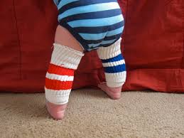 easy diy no sew knee pads for baby on