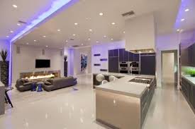Ultra Modern Residence With Futuristic Interior Living Room And Kitchen Future Home Modern Living Room Lighting Futuristic Interior Home Interior Design
