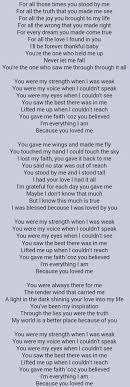 Celine Dion Because You Loved Me Great Song Lyrics Me Too Lyrics Favorite Lyrics