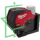 M12 12V Lithium-Ion Cordless Green 125 ft  Cross Line and Plumb Points Lase    3622-20 Milwaukee Tool