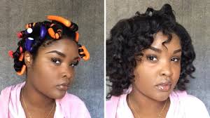 These start off as well defined curls which can then be developed into loose curls as the days go by. Flexi Rod Set On Short Blown Out Natural Hair Horseshoe Method Youtube