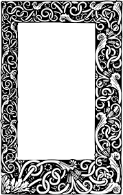 Black Tribal Frame White Border Free Rectangle Frame Clipart Frame Border Design Frame