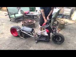 From start to finish took me 5 hours and no mods. Slam Specialties Custom Tubular Frame Honda Ruckus Build Air Ride Gy6 Stretched Fatty Youtube