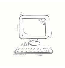 Sketched Desktop Computer Icon Vector Art Download Digital Vectors 4192191 Computer Icon Computer Sketch Computer Drawing