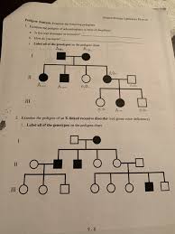 solved general biology laboratory exercise pedigree analy