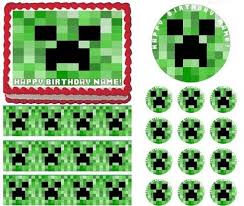 Playing minecraft, i like making circular things. Minecraft Edible Cake Toppers Edible Cake Frosting Sheet