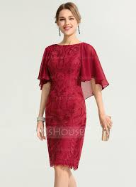 Us 151 00 Sheath Column Scoop Neck Knee Length Lace Cocktail Dress Jj S House Cocktail Dress Lace Casual Dresses Elegant Dresses