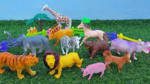 Learn Wild Animals And Farm Animals Names With Animal Toys For Kids To Pet Toys Animals Animals Wild