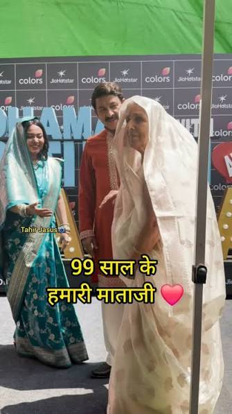 99 साल की ❤️. , ., ., #manojtiwari #Mother #Tahirjasus bollywood