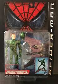 The return of the green goblin. Green Goblin W Glider Base Spider Man Movie Series 1 Toy Biz Carded Figure Spiderman Green Goblin Action Figures