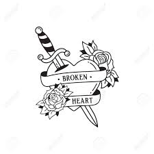 Find great deals on ebay for rose heart temporary tattoo. Old School Tattoo Emblem Label With Dagger Rose Heart Symbols Royalty Free Cliparts Vectors And Stock Illustration Image 143161414