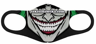 Baskili Maske Maskeler Kumas Baski