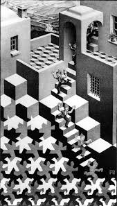 The Art Of The Impossible Mc Escher And Me Google Image Result For Http Www Lghs Net Ourpages Users Canderson Escher Guys On Stairs Jpg Escher Art Cycling Art Print Mc Escher