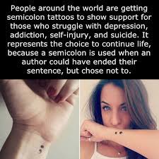 Semikolon Semicolon Tattoo Meaningful Tattoos Tattoo Designs And Meanings