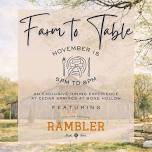 Farm to Table Non Profit Dinner