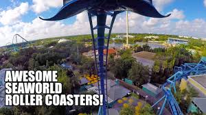 3 Awesome Seaworld Orlando Roller Coasters Mako Manta Kraken Youtube