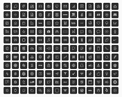 250 Ios 14 Dark Gray Aesthetic App Icon Pack Iphone Ios14 Black Home Screen Widgetsmith Grey Minimal Icons In 2021 App Icon Homescreen Black App