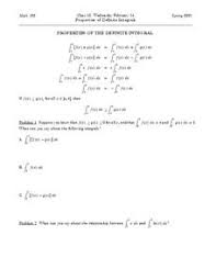 Many people think that the subject math is always complicated and it exists to make things from simple to complicate. Definite Integral Lesson Plans Worksheets Lesson Planet