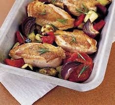 Roasted Ratatouille Chicken Recipe Bbc Good Food Recipes Fodmap Recipes Recipes