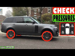 how to check tire pressures on range rover from the