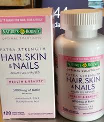 Argan oil infused plus hyaluronic acid; Hair Skin Nails Vitamin Natures Bounty Vitaminwalls