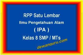 Check spelling or type a new query. Rpp Ipa Satu Lembar Kelas 8 Smp Mts Dewanguru Com