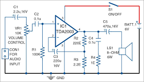 The additional features of tda 2002, very low number of external components, ease of assembly, space and cost saving, are maintained. 3w 6w Audio Amplifier Using Tda2003 Detailed Circuit Available