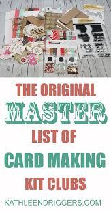 Products included in this bundle: Master List Of Monthly Card Making Stamping And Die Kit Clubs Kat S Adventures In Paper Crafting