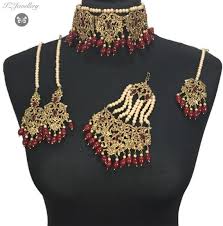 Here are the pakistani bridal jewellery designs 2019 as these are totally new collection of jewelery and girls will love to wear these kinds of sets this year in 2019. Maroon Pakistani Bridal Jewelry Indian Bridal Jewelry Etsy