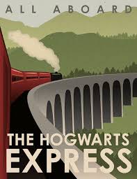 Art Deco Hogwarts Express Travel Poster Harry Potter Print By 716designs Harry Potter Wall Art Harry Potter Travel Poster Harry Potter Print