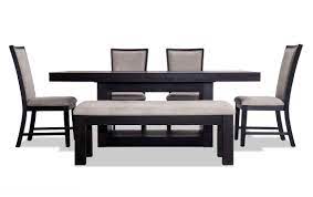 Dinning room set 6 chairs and hutch. Cosmopolitan 6 Piece Dining Set With Bench Bob S Discount Furniture