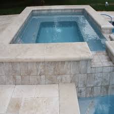 Porcelain pool coping features soft, elegant white tone with long linear veining for a timeless look reminiscent of natural stone. Ivory Travertine Bullnose Pavers Can Be Used For Pool Coping Outdoor Stairs Patios And And Wal Travertine Pool Coping Travertine Pool Travertine Pool Decking