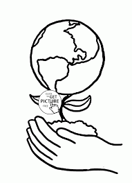 The world turns to climate action. Earth Plant On Hands Earth Day Coloring Page For Kids Coloring Pages Printables Free Wuppsy C Earth Day Drawing Earth Day Coloring Pages Earth Day Posters