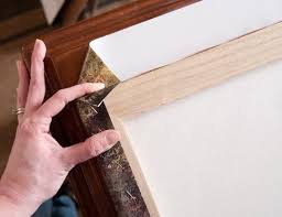 Is it better to paint with a wrap or paint? How To Fake A Gallery Wrappedcanvas Print Gallery Wrap Canvas Diy Canvas Modern Art Abstract