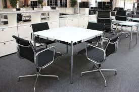 Office & conference tables : Usm Haller Conference Table Glass White 100 X 100 Cm Meeting Tables Usm Haller Design Classics English