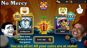 Win more matches to improve your ranks. Level 20 Vs Level 384 Table All In 8 Ball Pool Youtube