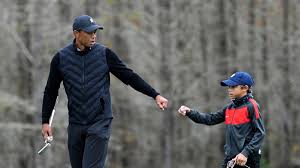 Yes tiger woods was a child on the art linkletter show on kids say the darndest things. Tiger Woods Warms Up With His Son Charlie 11 And The Similarities Are Striking Cnn