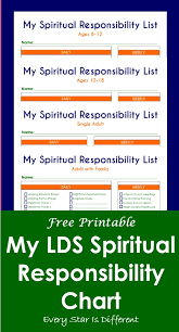 my spiritual responsibility list free printable every