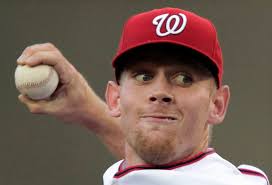 Strasburg fans 14 in golden debut