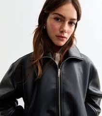 Petite Clothing Petite Faux Leather Jacket Jackets Coats Petite Black Faux  Leather Biker Jacket Wallis