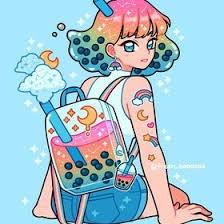 Rainbow Boba Backpack An Art Print By Fresh Bobatae Cute Art Cute Drawings Cute Kawaii Drawings